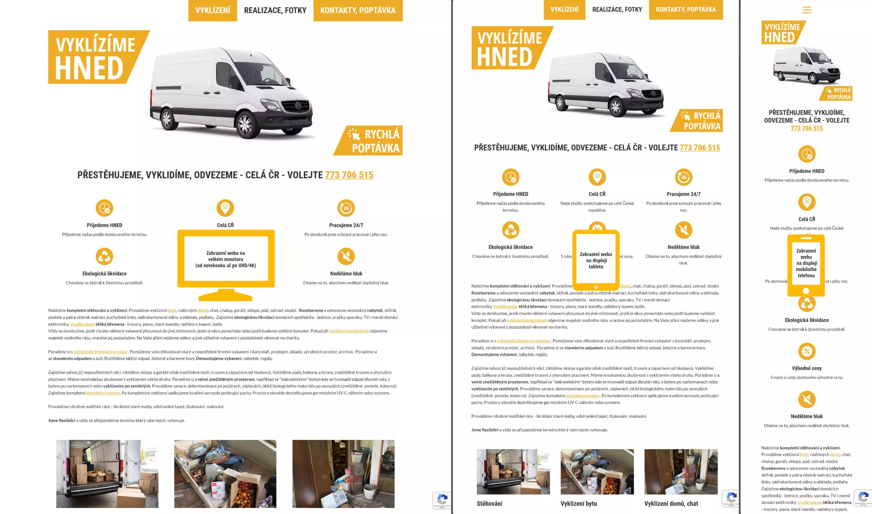 Reference Web - Vyklízecí firma